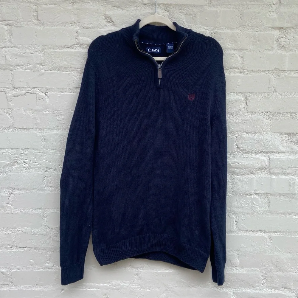 Chaps Knit quarter zip sweater